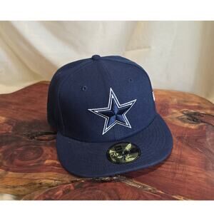 Dallas Cowboys NFL New Era Blue White 59Fifty 7 1/4 Fitted Hat Cap Genuine New